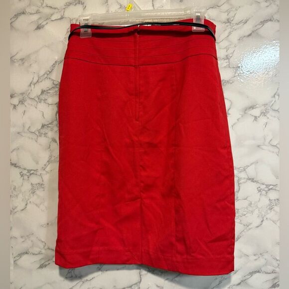 NEW H&M Red Belted Women's Pencil Skirt Size 8 - Picture 9 of 9
